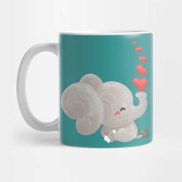 Elephant with Valentine Mood by Khotekmei